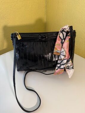 Eel skin black bag